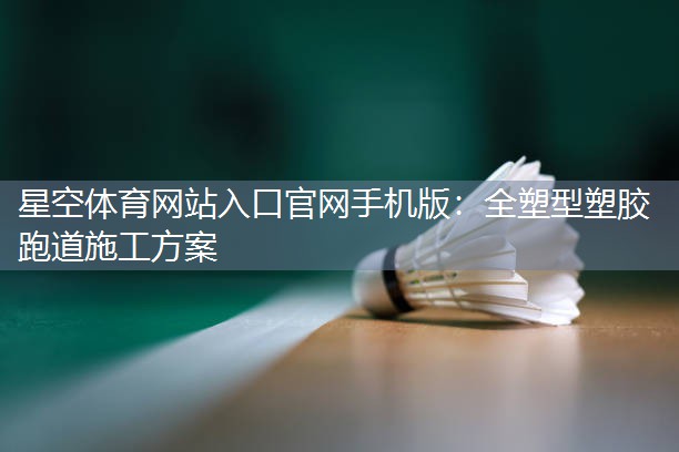 全塑型塑胶跑道施工方案
